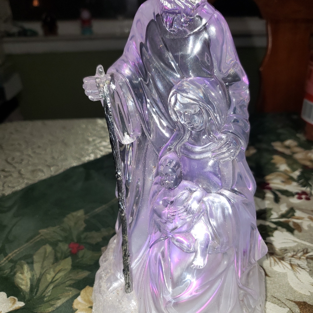 The Nativity Joseph Mary Jesus Plastic Rotating color